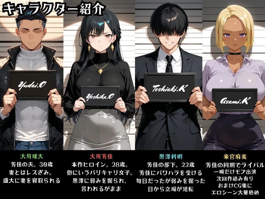 【完堕ち編】パワハラ人妻上司 復讐NTR調教 〜弱みを握られて言いなりに〜 サンプル画像 1