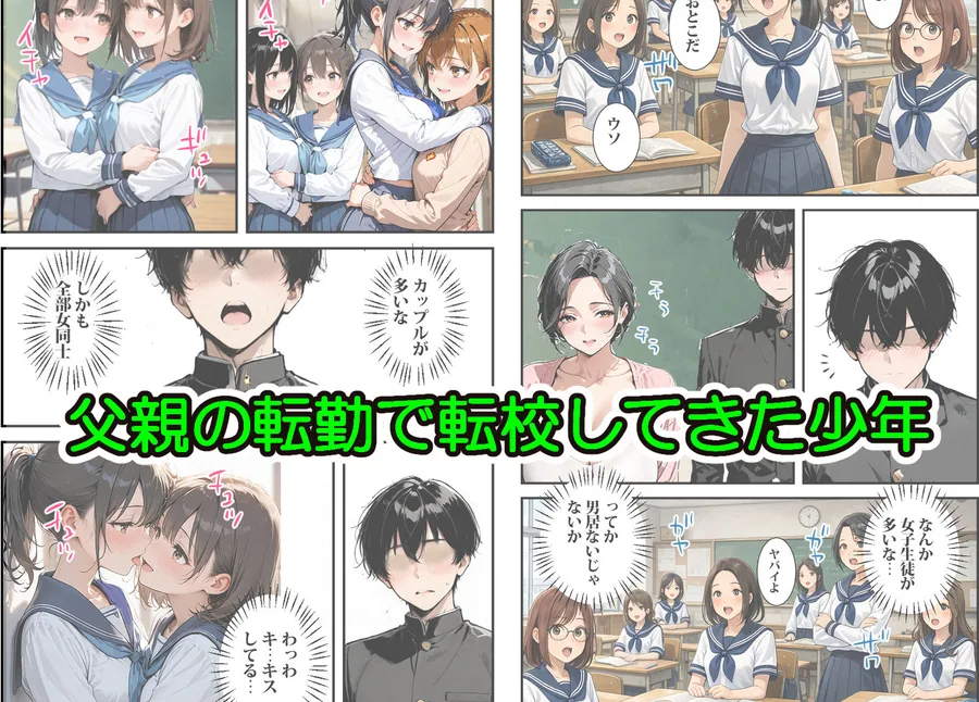 転校した学校は貞操逆転の学校だった サンプル画像 1