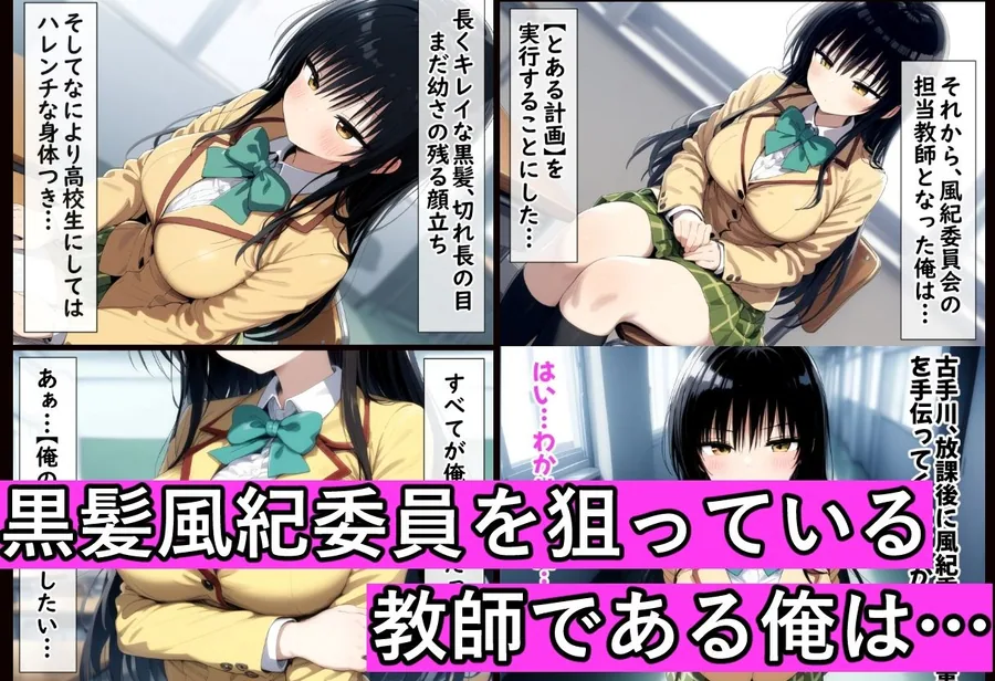 黒髪風紀委員を催●スマホで【俺のモノ】にして孕ませる サンプル画像 2