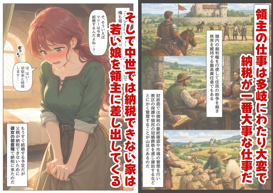 中世領主に転生した俺は、【初夜権】で処女を抱きまくる サンプル画像 3