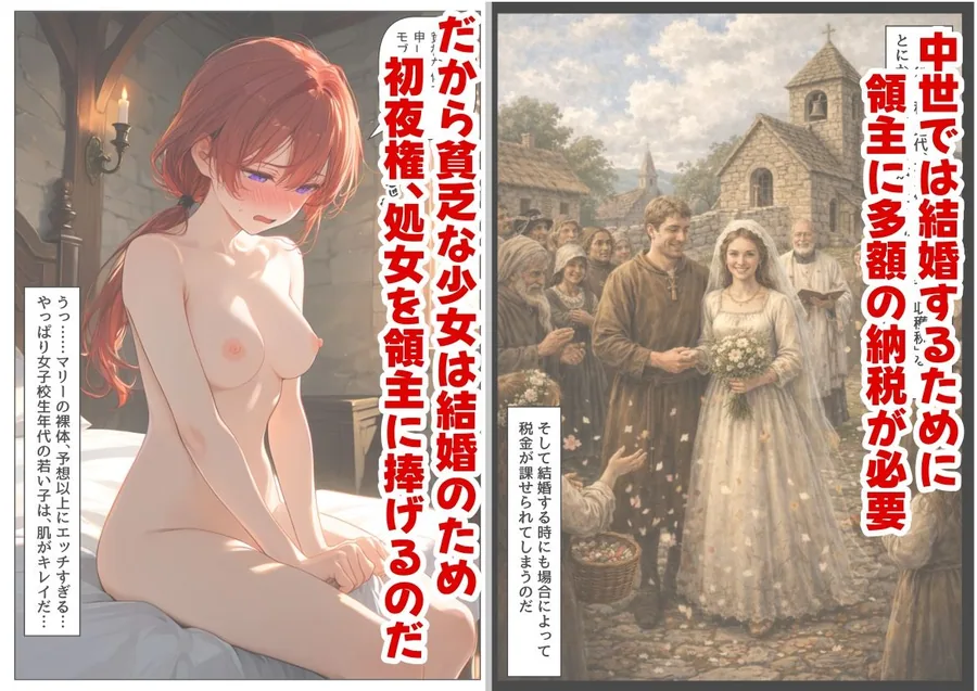 中世領主に転生した俺は、【初夜権】で処女を抱きまくる サンプル画像 4