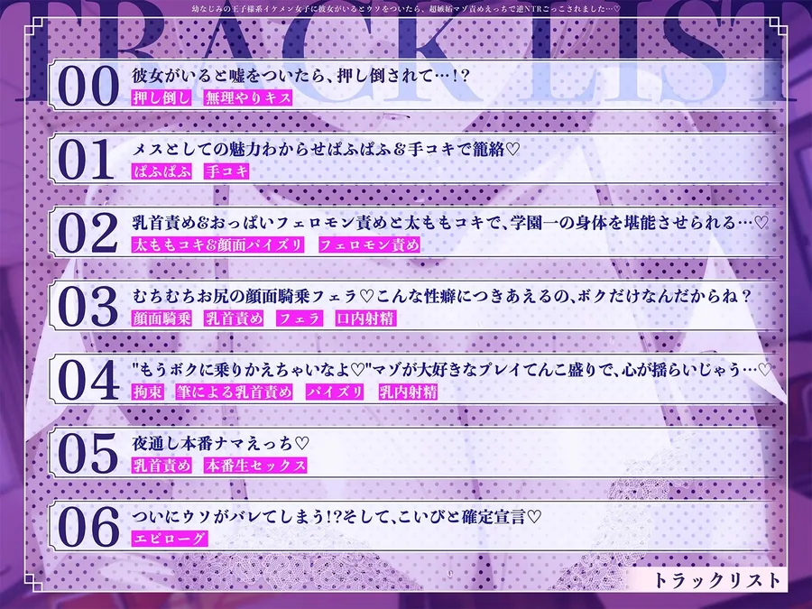 幼なじみの王子様系イケメン女子に彼女がいるとウソをついたら、超嫉妬マゾ責めえっちで逆NTRごっこされました…♪【KU100収録】 サンプル画像 4