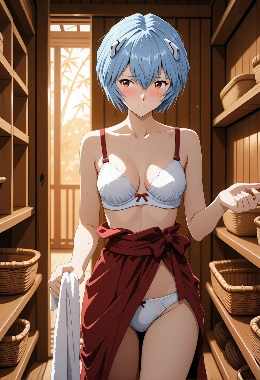 エ◯ァ綾◯レイ温泉旅館パロディ おじさんNTR混浴シャワー縄拘束エロCG集376枚 サンプル画像 2