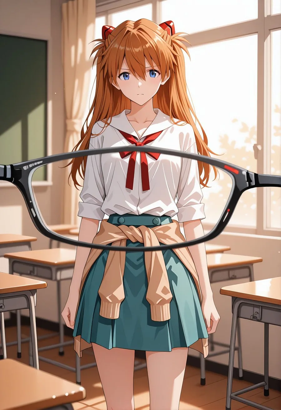 エヴ◯ンゲリオンア◯カ催●学校プール露出凌●パロディ 制服脱衣と水着野外セックス満載CG集 サンプル画像 2