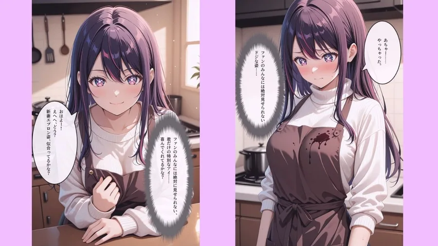 【セリフ付きストーリーCG集】星野〇イ:完璧なアイドルはベッドの上で嘘を脱ぐ。──貴方に捧げる新婚記録 【415枚】 サンプル画像 2