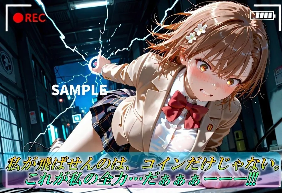 縄に締め付けられた巨乳 〜超電磁砲のプライドが溶ける瞬間〜 サンプル画像 1