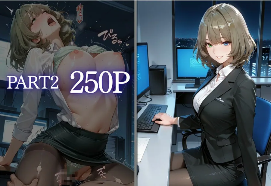 深夜残業OL 〜我慢の限界を迎えた同僚にオフィスで犯●れ、事後即2回戦中出しされるまでVol.1 サンプル画像 3