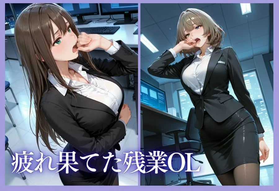 深夜残業OL 〜我慢の限界を迎えた同僚にオフィスで犯●れ、事後即2回戦中出しされるまでVol.1 サンプル画像 4