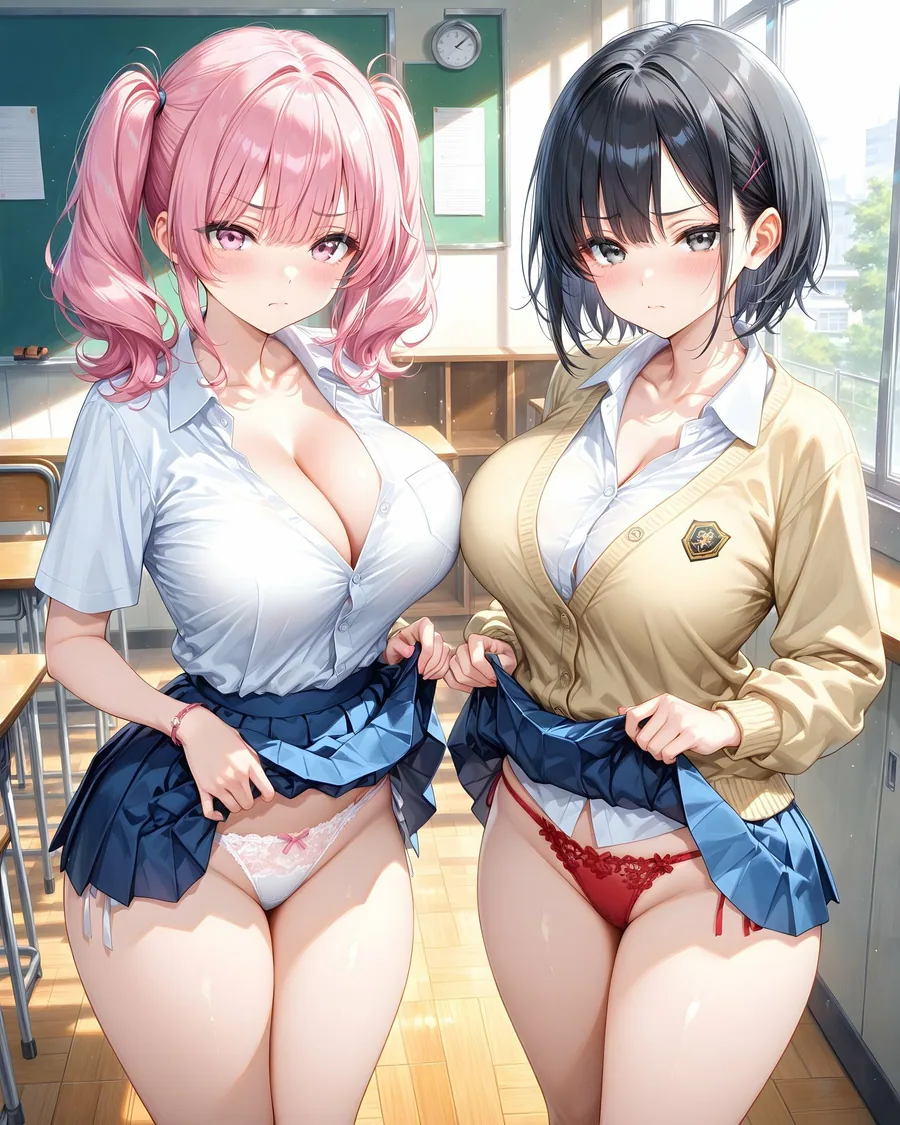 超ミニスカ学園 番外編〜パンツ丸見えJKのパンチラ観察したり、見抜きしたり、射精のお手伝いしてもらうイラスト集〜 サンプル画像 5