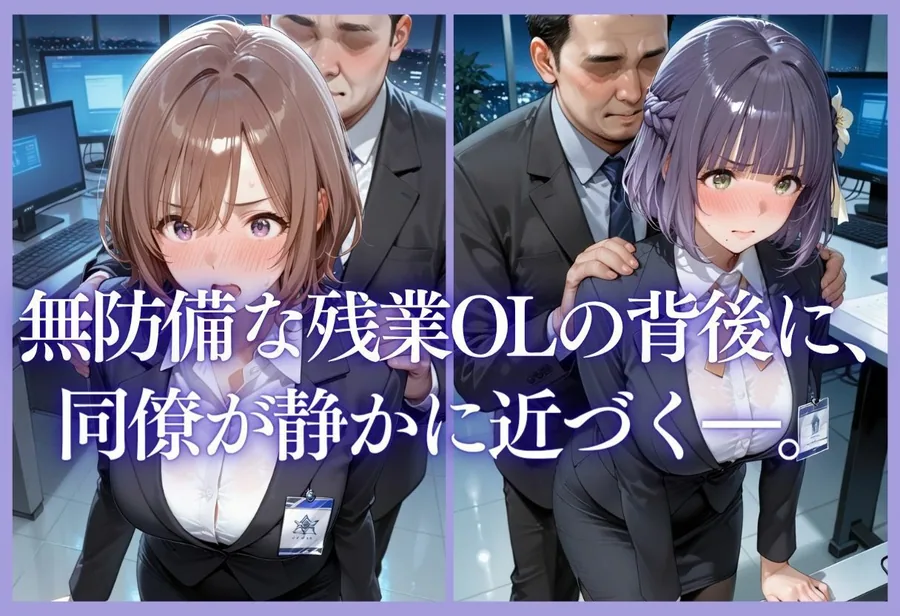 深夜残業OL 〜我慢の限界を迎えた同僚にオフィスで犯●れ、事後即2回戦中出しされるまでVol.2 サンプル画像 5