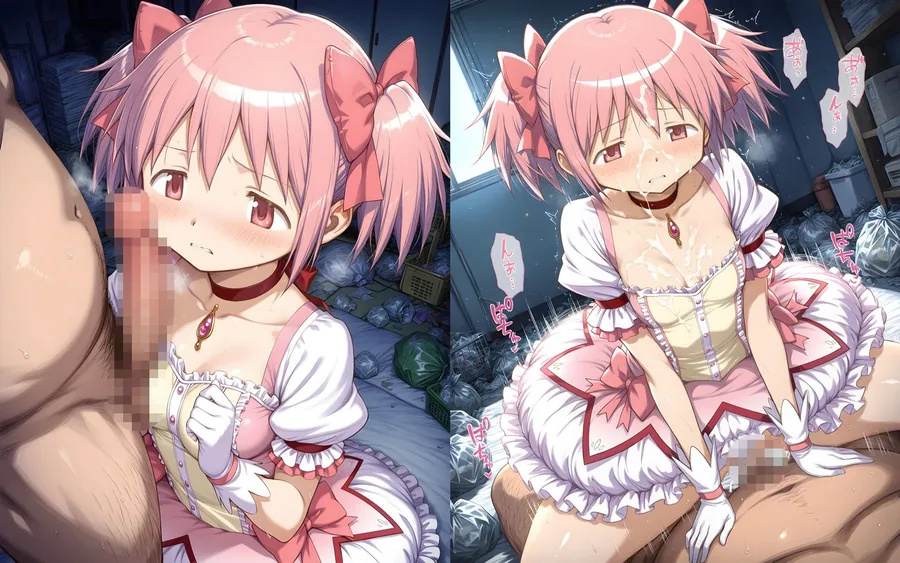 お持ち帰りされた魔法少女達がおじさんと朝までSEX サンプル画像 1