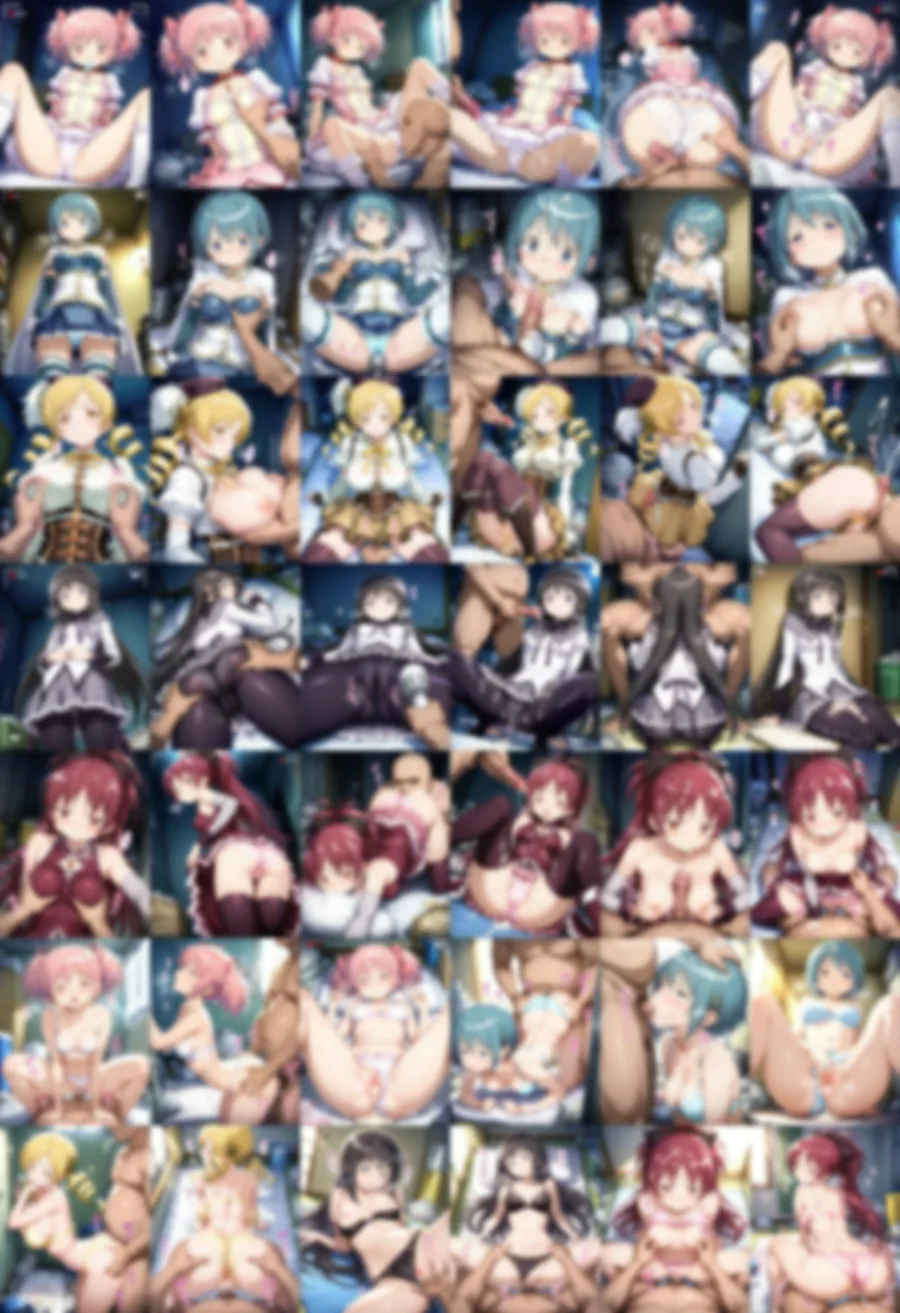 お持ち帰りされた魔法少女達がおじさんと朝までSEX サンプル画像 6