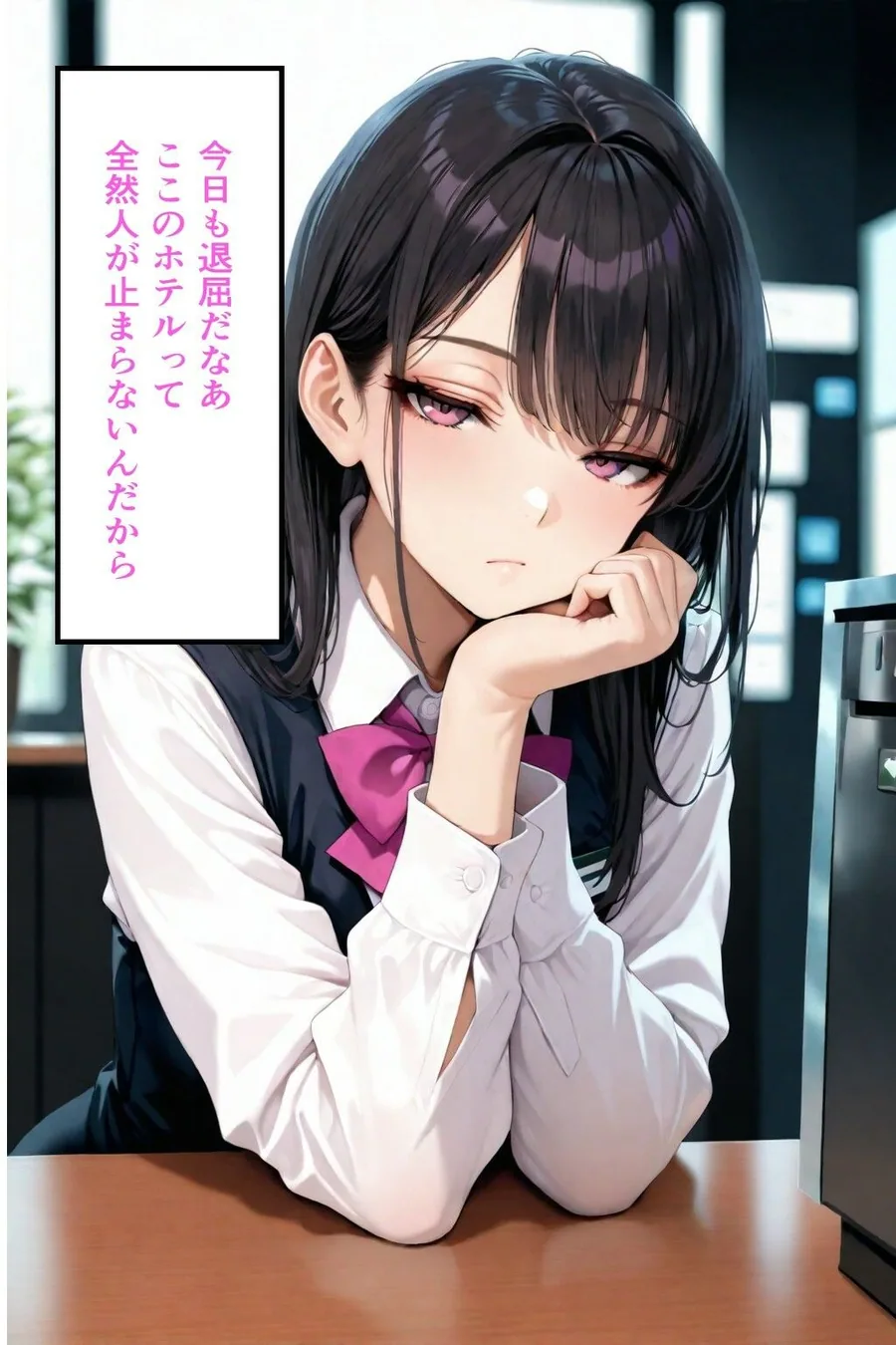 無気力受付嬢の’えっちな特別セックスサービス’ サンプル画像 1