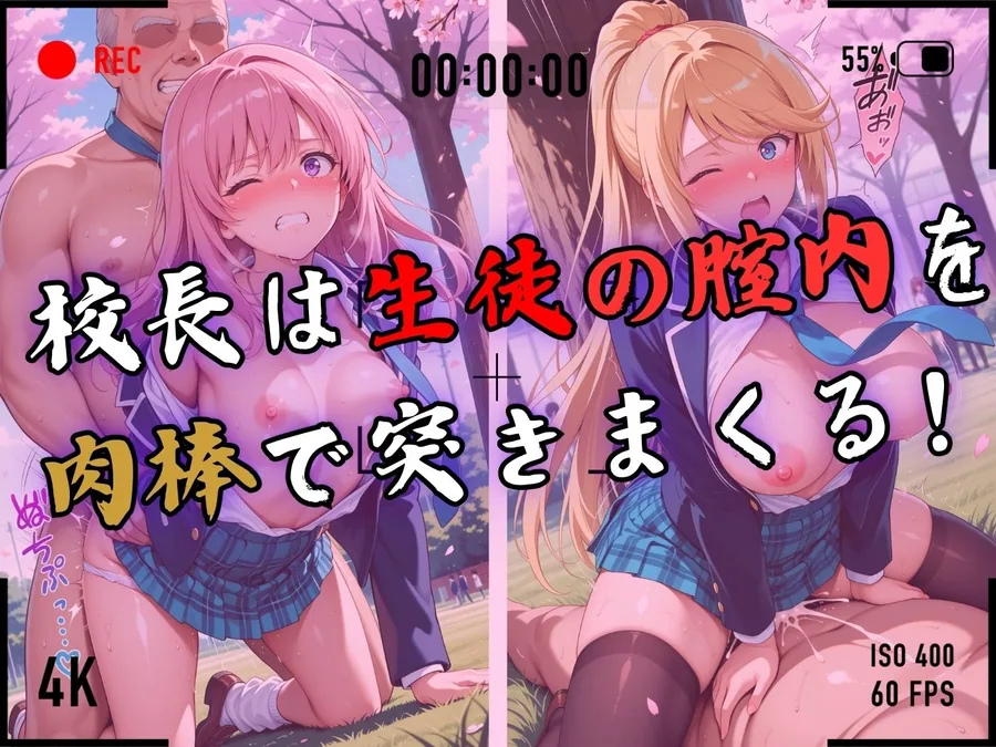 【4Kイラスト】1万3000人の生徒を抱いた校長による女子生徒への性指導（入学式編） サンプル画像 6