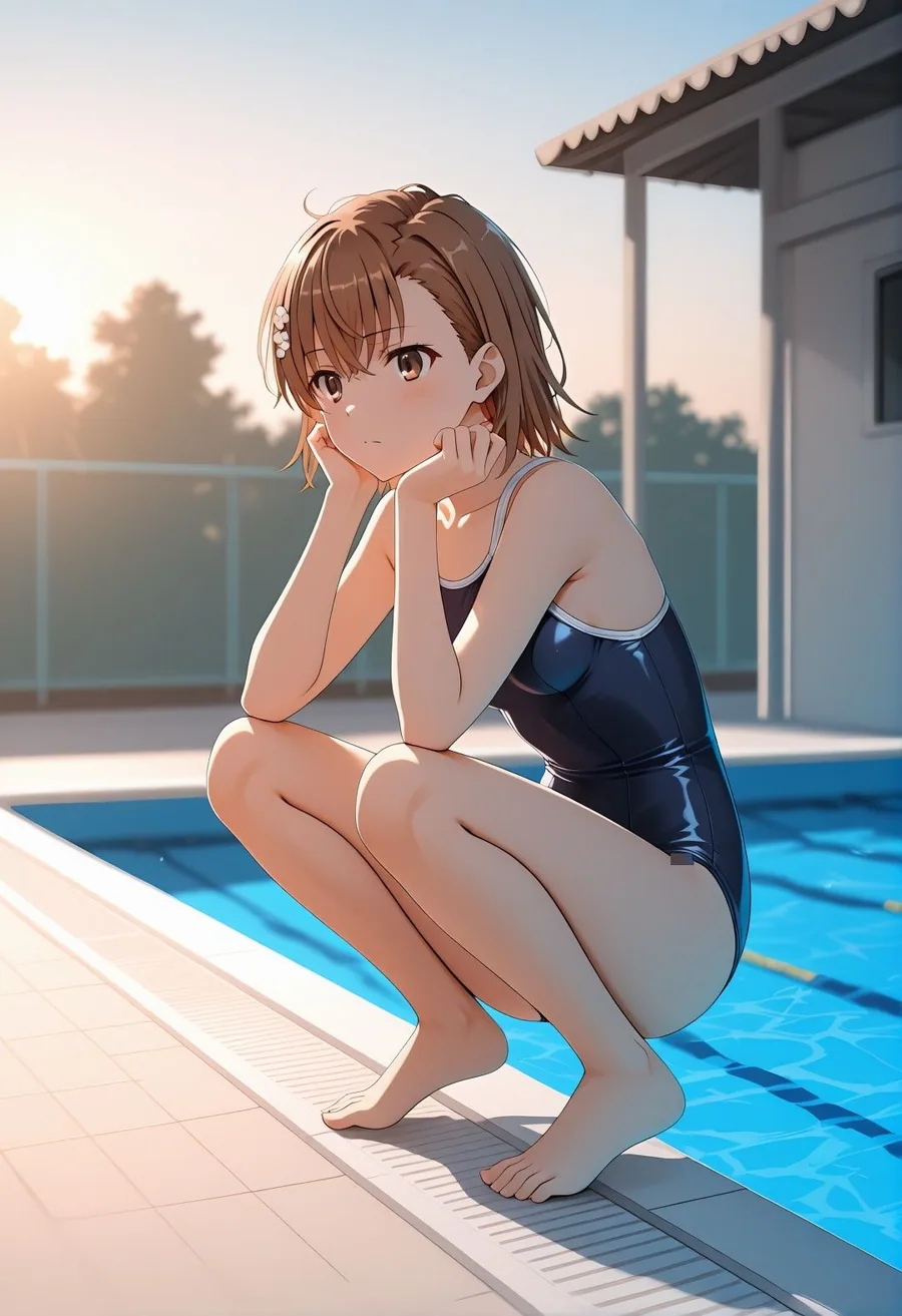 美〇が学校でエロい目に遭う超〇磁砲パロディ 制服・スク水・緊縛中出し サンプル画像 7