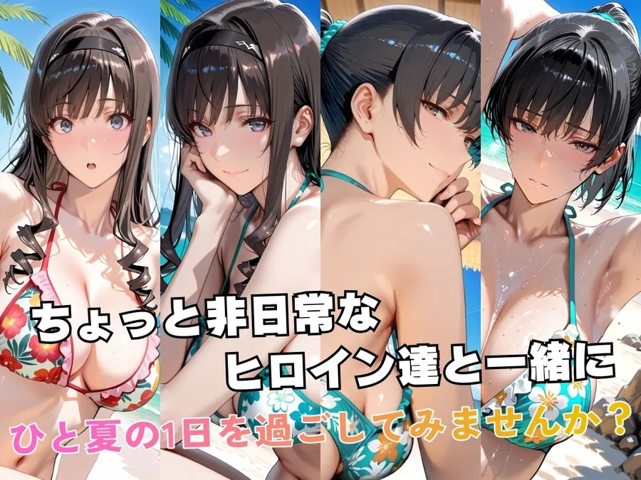森○はるか＆塚○響inビーチ サンプル画像 3