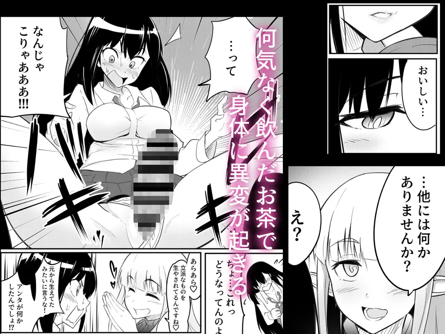 エルフにふたなりにされて振り回されるJKの百合の話 サンプル画像 2