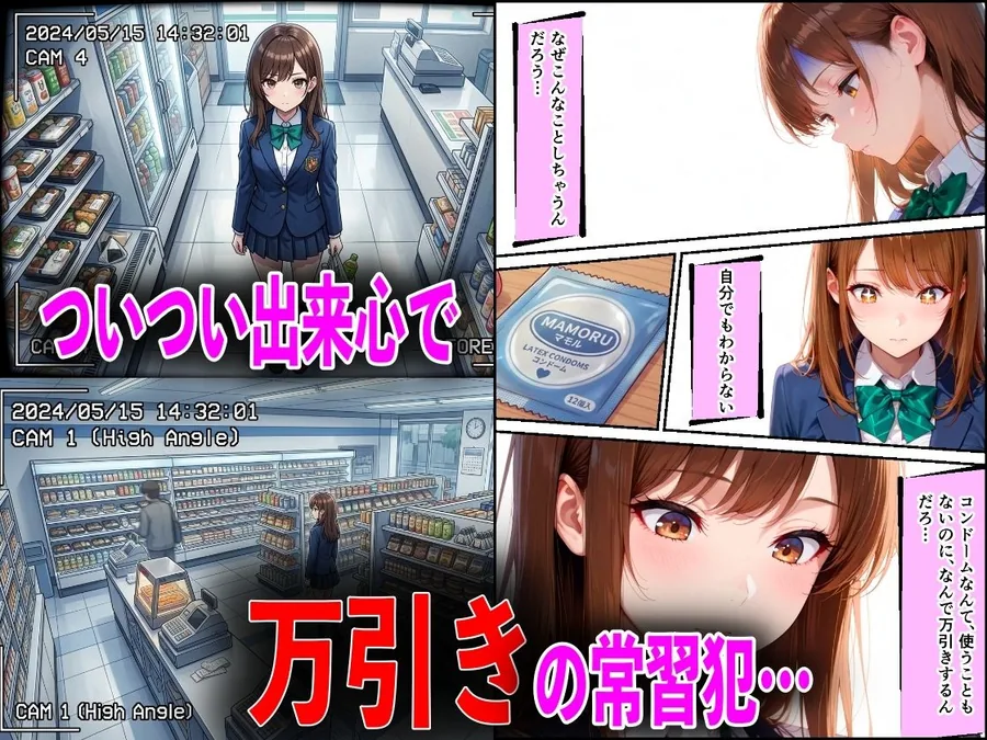 学校でも優等生のJKキモオジ店主に万引きがバレて巨根チンポで性教育された話 サンプル画像 3
