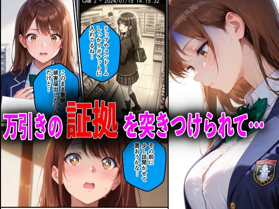 学校でも優等生のJKキモオジ店主に万引きがバレて巨根チンポで性教育された話 サンプル画像 7