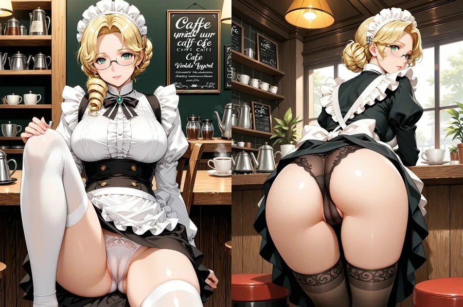 PANTY FETISH メイドカフェでパンティ見放題（はーと） サンプル画像 7