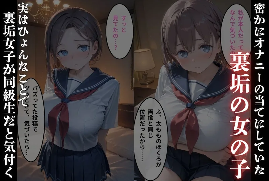裏垢が同級生にバレちゃいました サンプル画像 2
