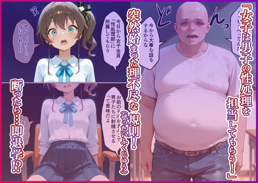 S○Xしないと即退学？ 今日から全員強●性処理部（はーと）中出しでご奉仕ポイント大量GET快楽堕ち凌●学園  Vチューバー編 サンプル画像 2