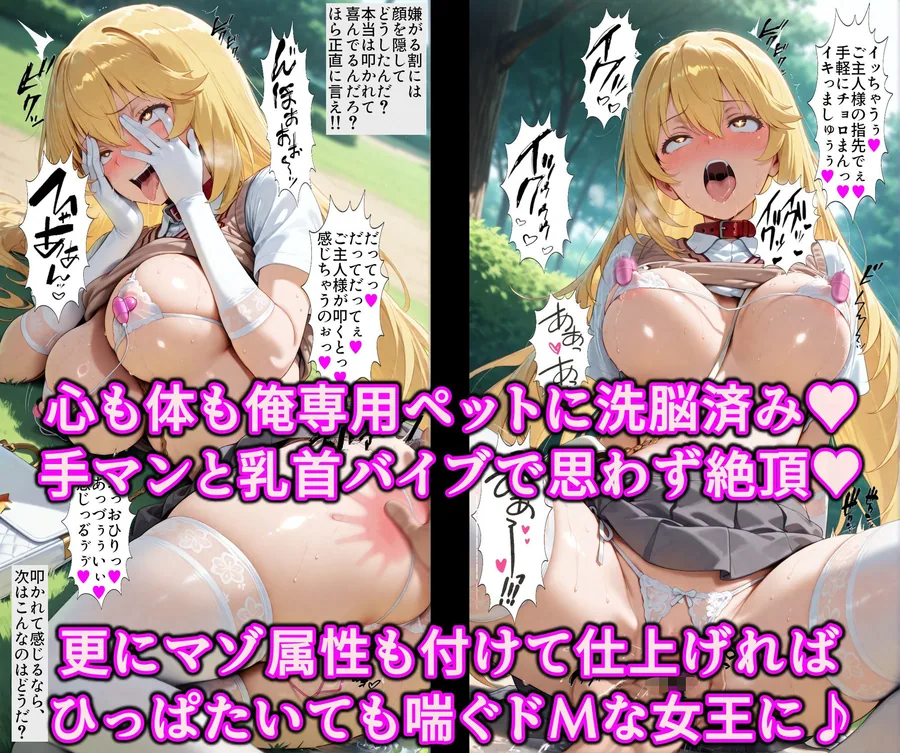女王を逆洗脳で絶対服従の発情ネコ化！能力反射でエロい体の女王をマゾ洗脳♪何されてもアヘる俺専用の淫乱ペット サンプル画像 7