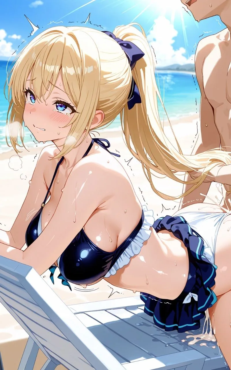 水着のあの子達に中出ししてみた サンプル画像 11