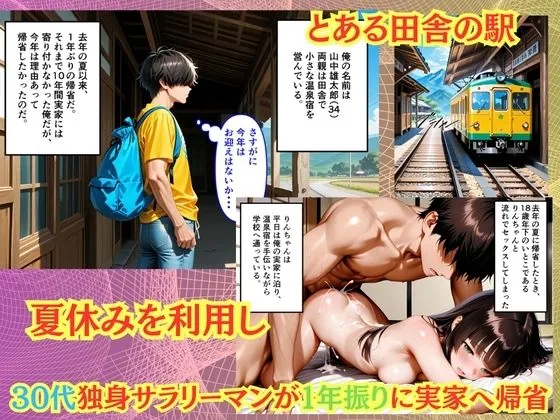 【500枚】夏休みに田舎に帰省したら10年振りに会ったいとこに中出しセックスさせてもらって気持ち良すぎた話【JK温泉編】【年の差従妹】 サンプル画像 3