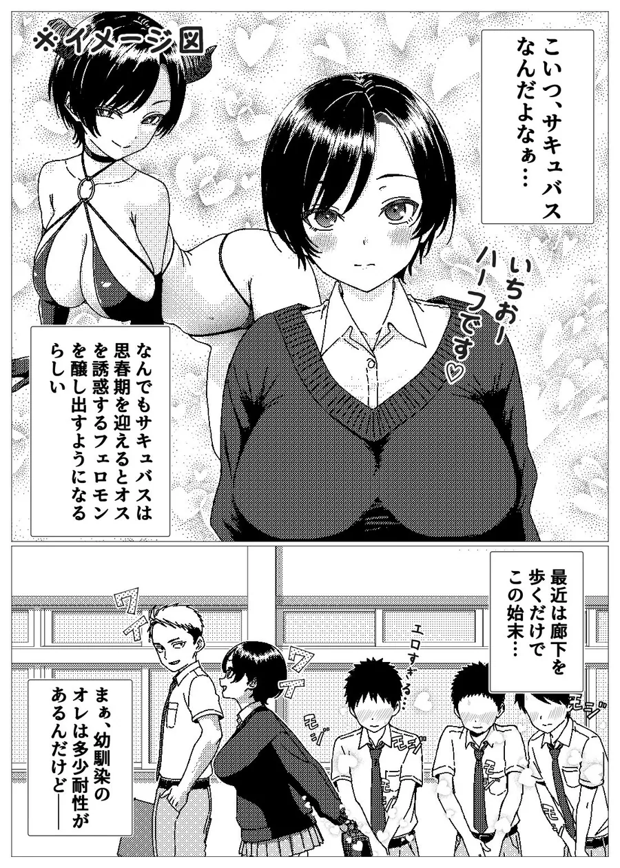 フェロモンだだ漏れ幼なじみサキュバスハーフちゃん サンプル画像 6