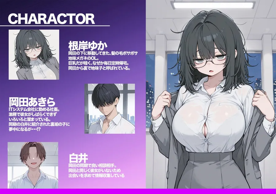 地味ブスな爆乳後輩は実は人気裏垢配信者！？俺専用になり社内でハメ倒した話 サンプル画像 2