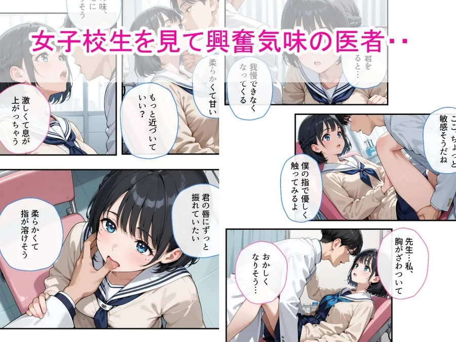 【高画質版】清純女子校生が歯医者に着衣中出しされ絶頂した話 サンプル画像 3