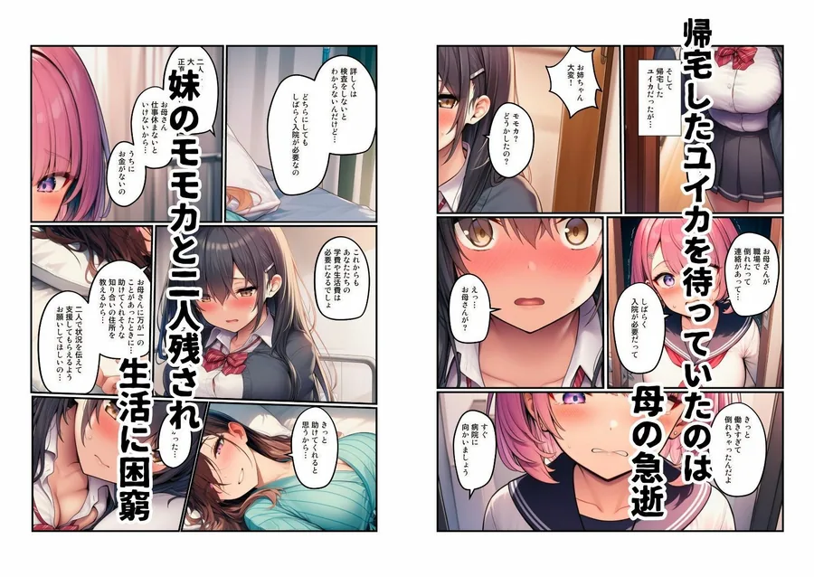 【生活困窮JKが姉妹丼】パパ活相手は彼のパパ サンプル画像 4