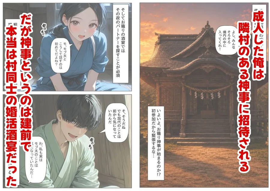 戦国時代の農村に俺が転生したら、神事が乱交だった件 サンプル画像 4