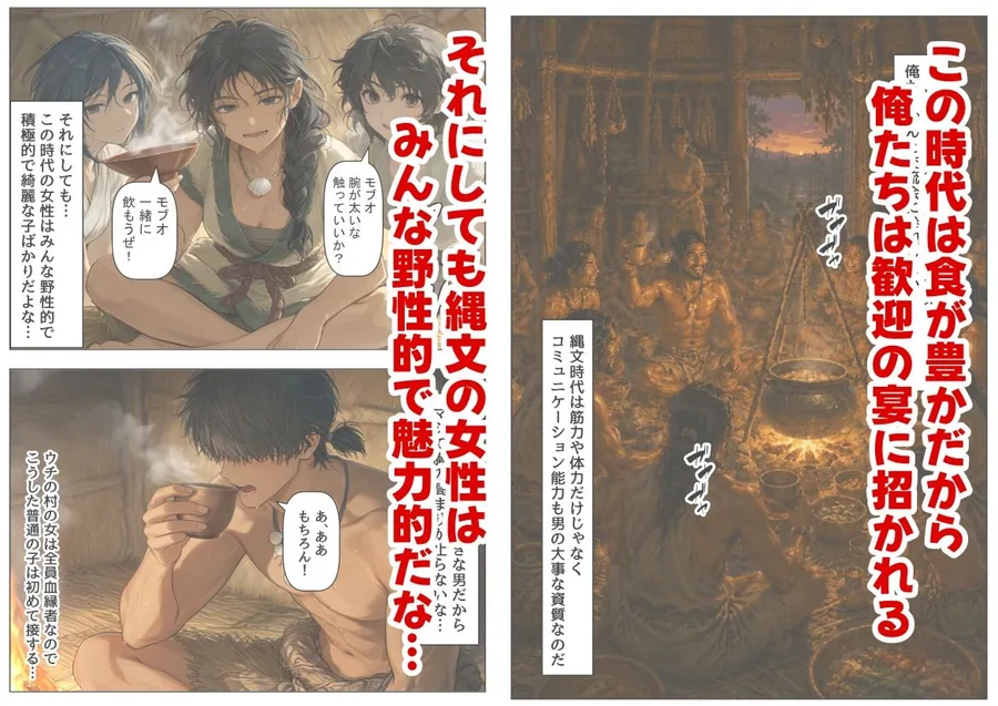 縄文時代に俺が転生したら、性風習が叡智すぎた件 サンプル画像 4