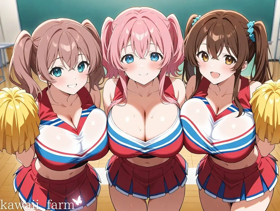 爆乳まみれ チアガールver. サンプル画像 3