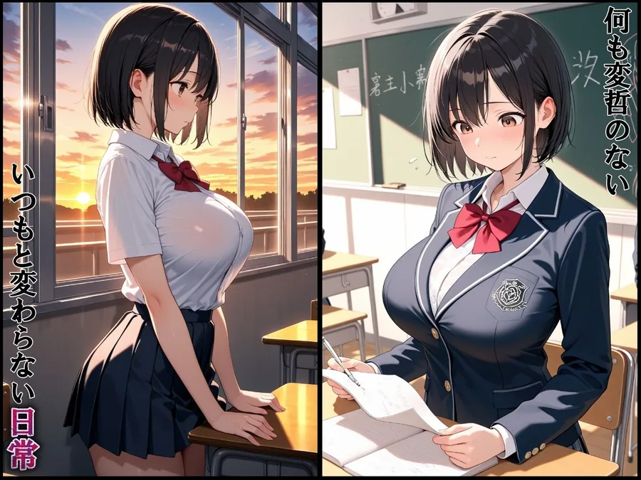 巨乳性指導〜調教されたまんこは男子達の肉便器〜 サンプル画像 2
