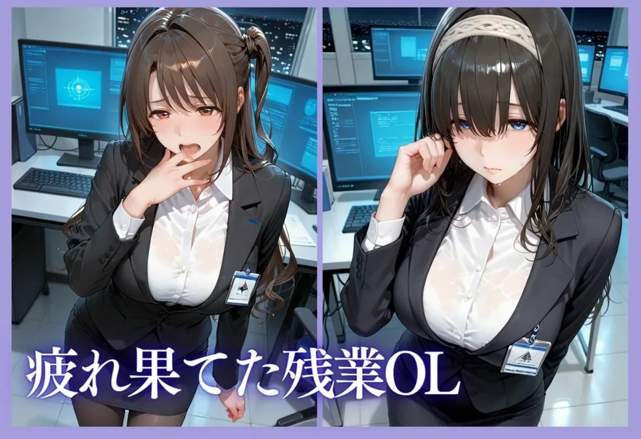 深夜残業OL 〜我慢の限界を迎えた同僚にオフィスで犯●れ、事後即2回戦中出しされるまでVol.9 サンプル画像 5