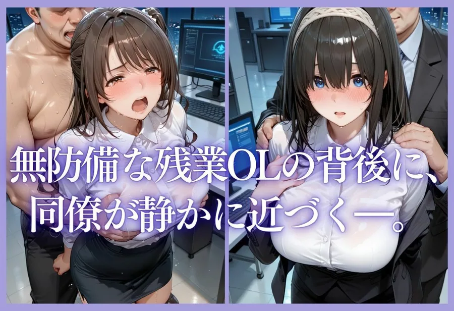 深夜残業OL 〜我慢の限界を迎えた同僚にオフィスで犯●れ、事後即2回戦中出しされるまでVol.9 サンプル画像 6