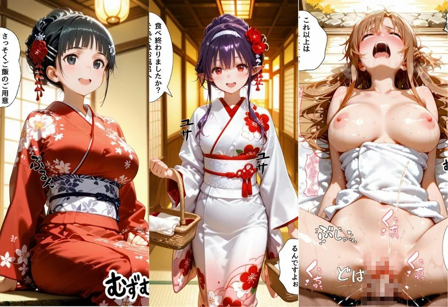 ゆけむり温泉旅館の女将さんをデカチンでメス堕ちさせた話   S◯O編 サンプル画像 3