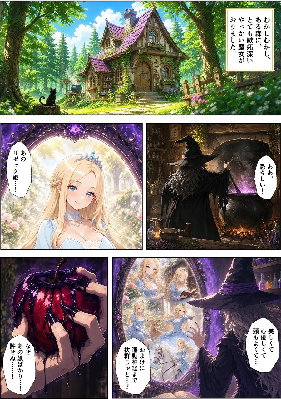 魔女の呪いで眠ってしまったお姫さまにハゲデブおじさんが種付け中出し！ サンプル画像 2