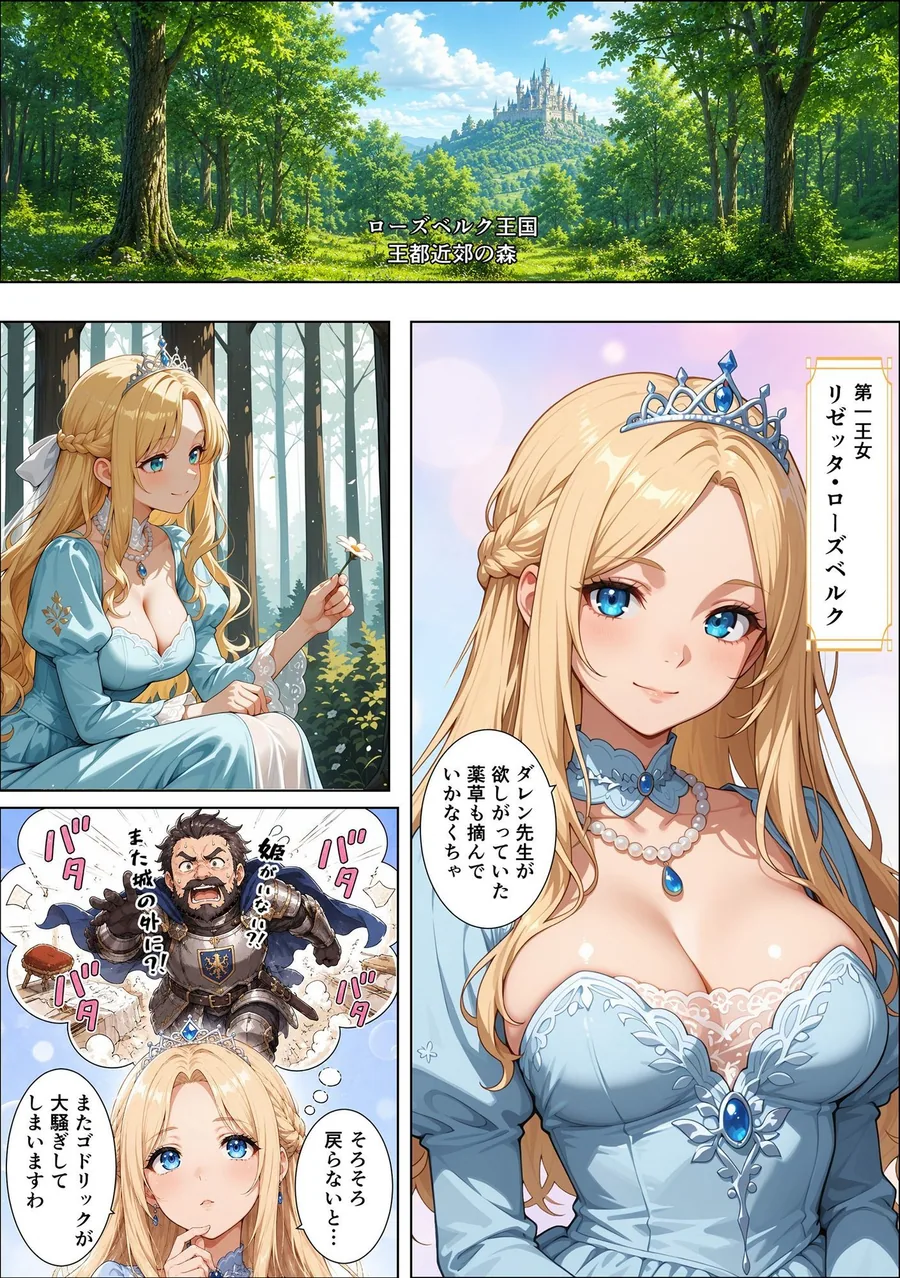 魔女の呪いで眠ってしまったお姫さまにハゲデブおじさんが種付け中出し！ サンプル画像 3