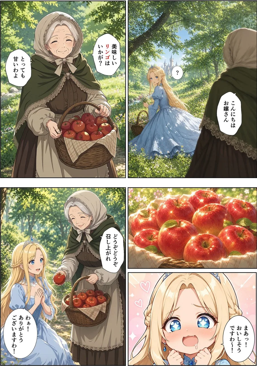 魔女の呪いで眠ってしまったお姫さまにハゲデブおじさんが種付け中出し！ サンプル画像 4