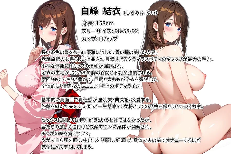 経営難の温泉旅館を守るため…爆乳人妻女将が客たちに種付けられて妊娠メス堕ち！ サンプル画像 11