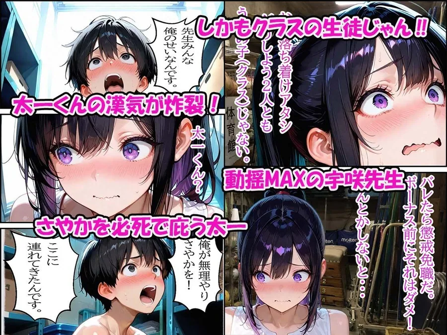 巨乳女教師の性徒指導女子校生の教え子に3Pを提案 サンプル画像 4