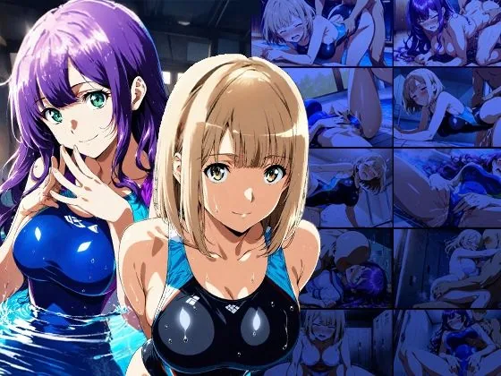 爆乳茶髪紫髪水泳美少女が熱血教師と水着姿孕ませ交尾【4K】 サンプル画像 2