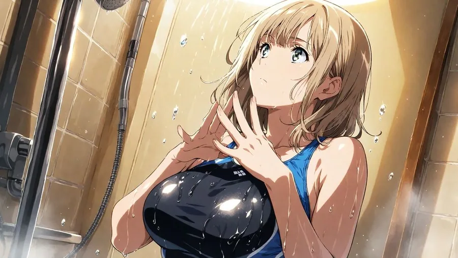 爆乳茶髪紫髪水泳美少女が熱血教師と水着姿孕ませ交尾【4K】 サンプル画像 3