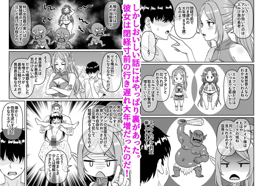 閉経寸前の崖っぷち行き遅れ熟女エルフに召喚された結果 サンプル画像 4