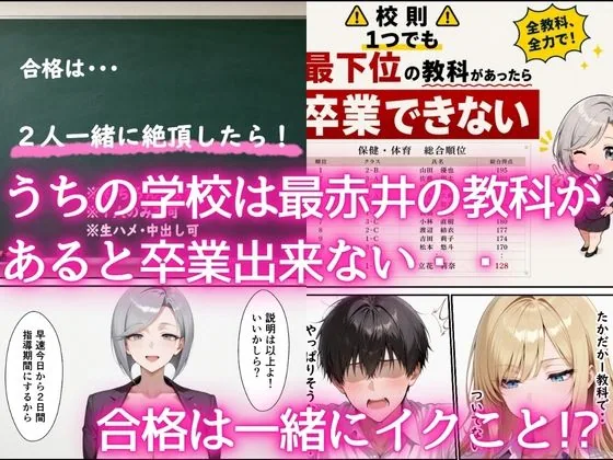 最下位だと卒業出来ない学校で保健体育が出来ないクールギャル  童貞陰キャの巨根チンポを生ハメ絶頂した話 サンプル画像 5