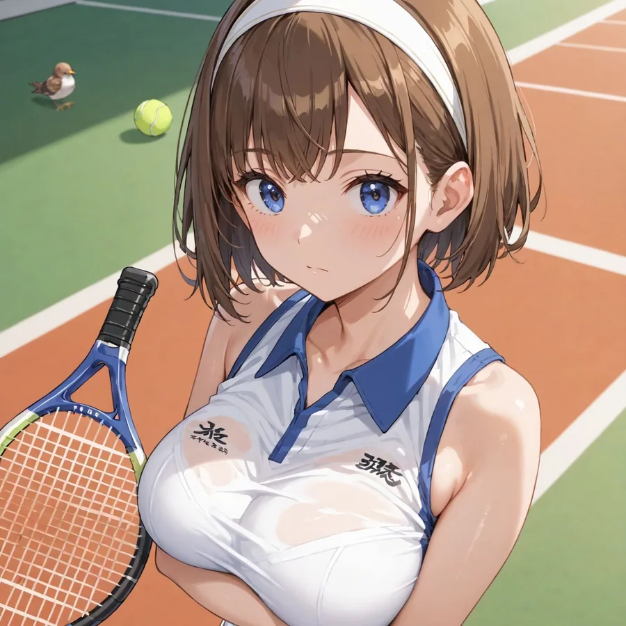 学園性活！ユニフォームに滲む汗 テニス部の本気がエロい4【汗かく美少女の厳選CG263枚収録】スマホ向け サンプル画像 10